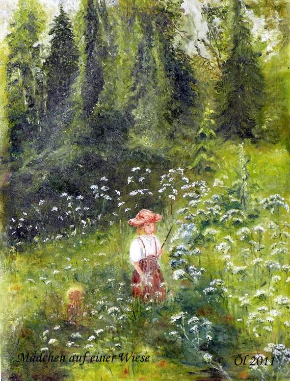 Mdchen auf der Wiese-0,50