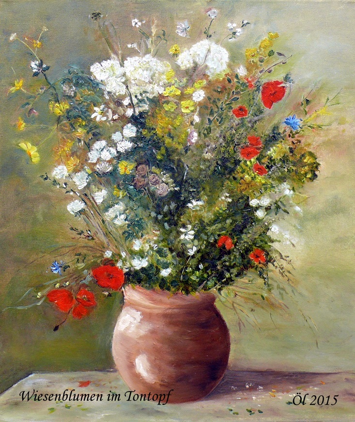 Wiesenblumen im Tontopf I